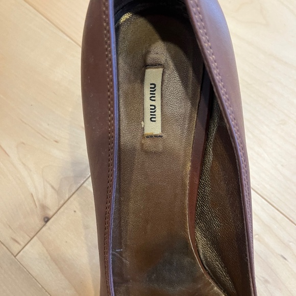 Miu Miu Brown Leather Heels - Picture 6 of 7
